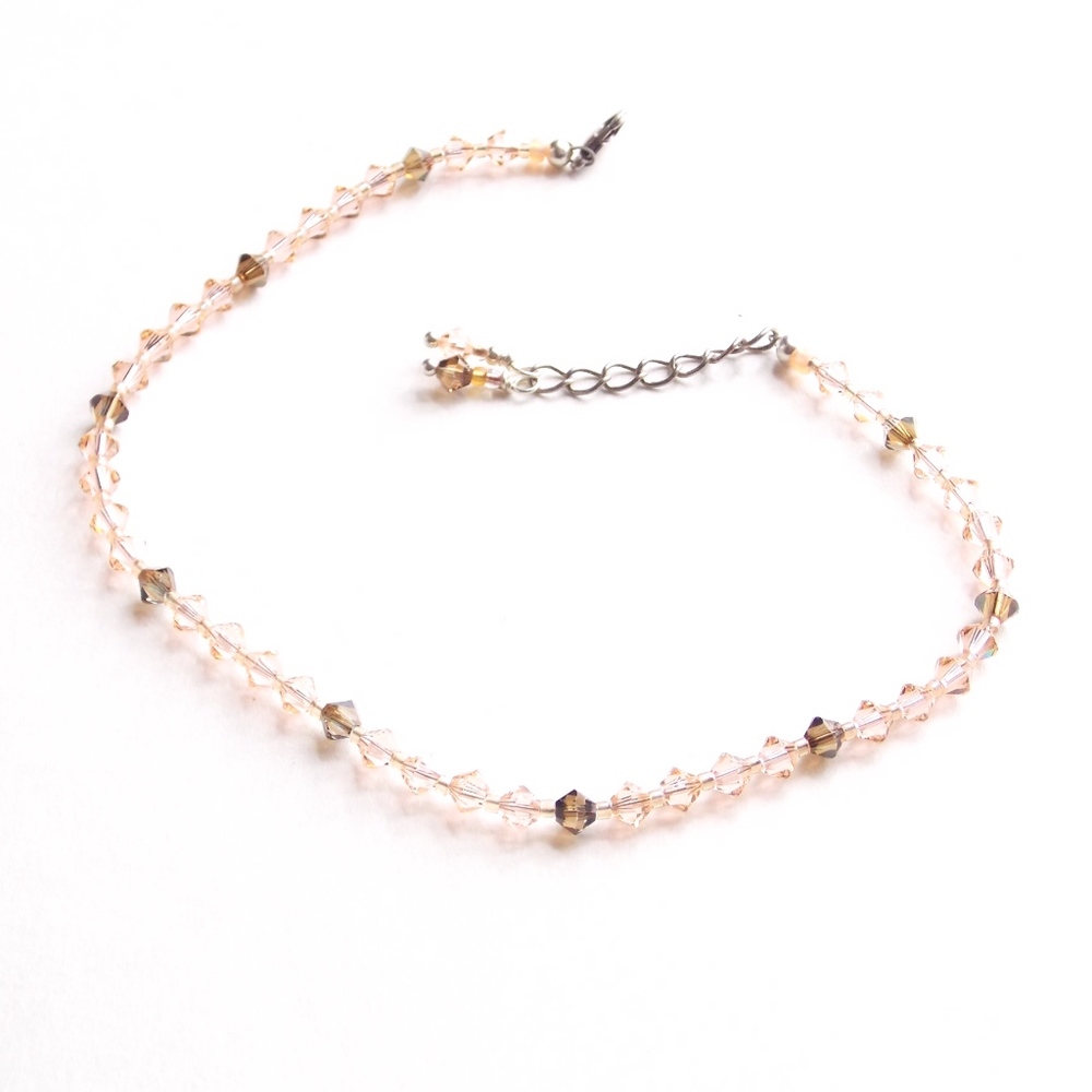Anklet Ankle Bracelet Peach Nude Topaz Sparkle